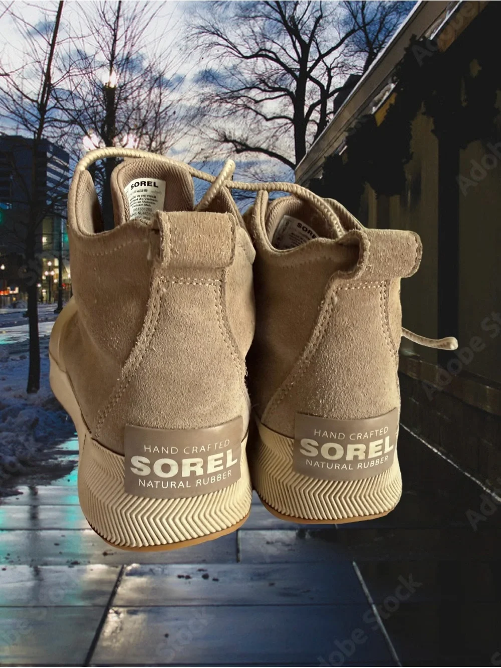 Sorel Women’s Out N’ About Tan and Brown Waterproof Duck Boots Size 9